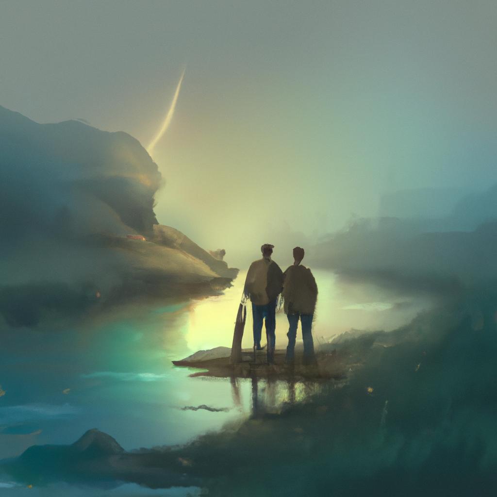 Imagem de capa do post "Descubra o que Significa Sonhar com Dois Homens!" com um desenho digital