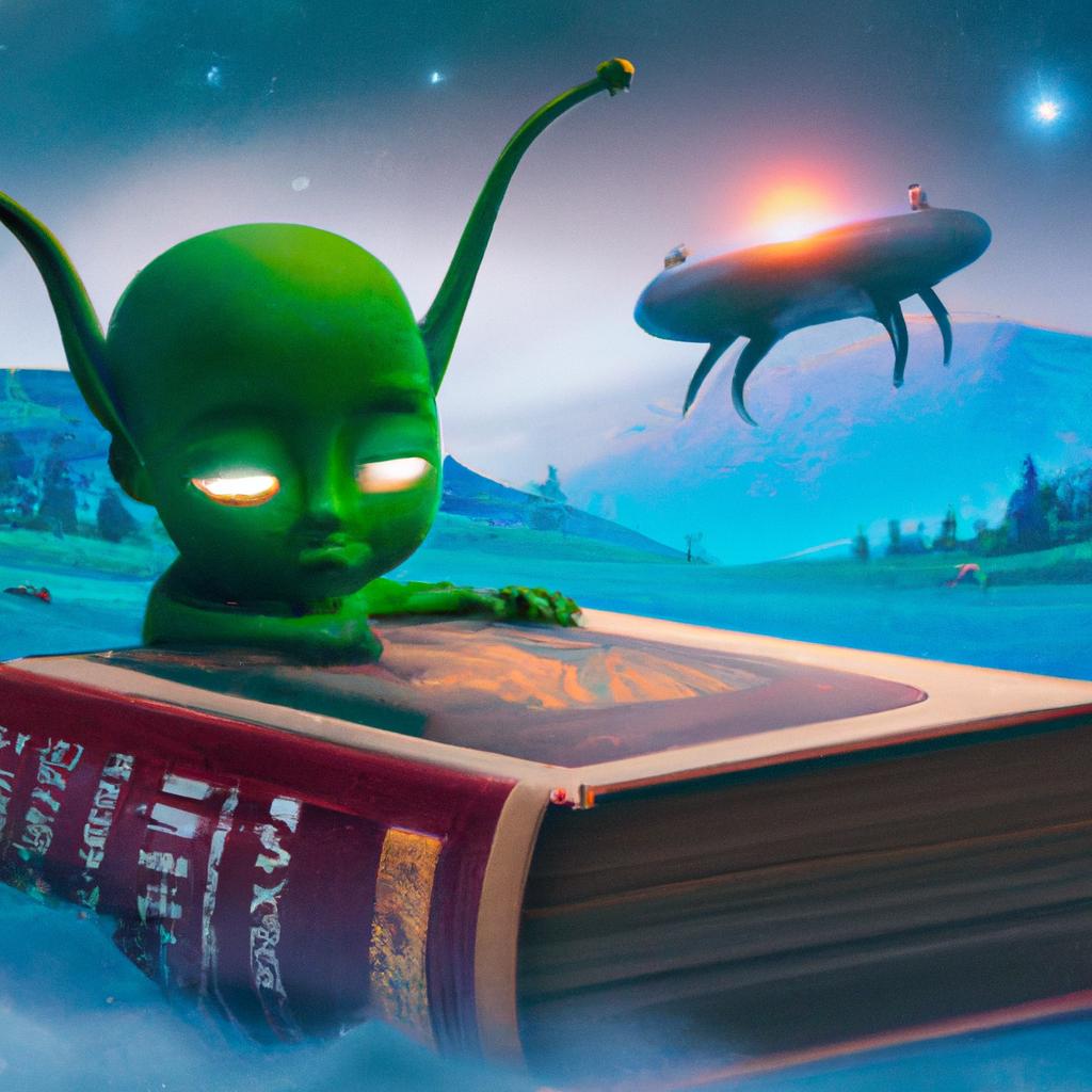 Imagem de capa do post "Descubra o Significado de Sonhar com Extraterrestre na Livro dos Sonhos!" com um desenho digital