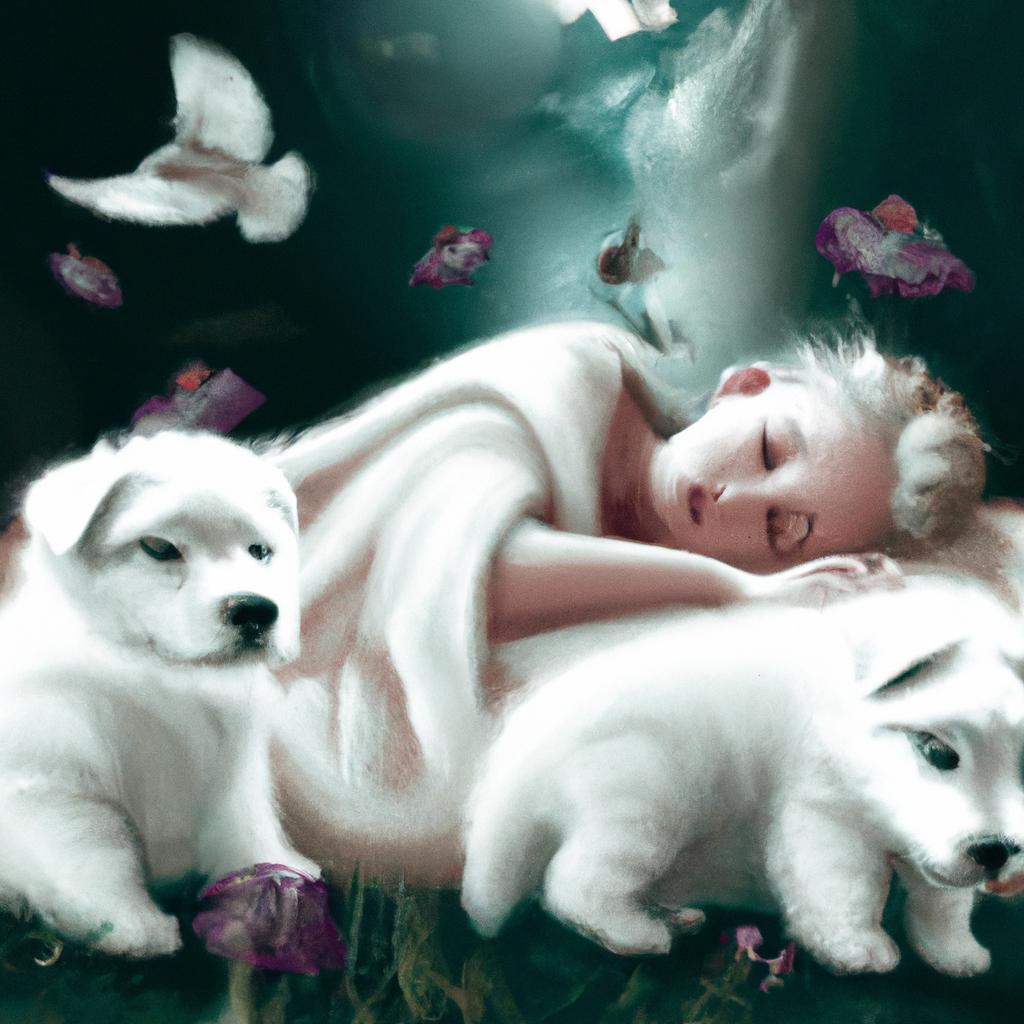 sonhar com filhotes de cachorro branco4