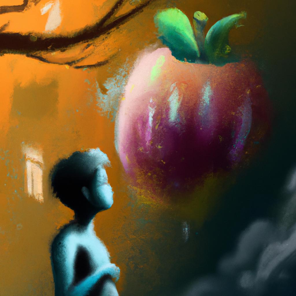 Imagem de capa do post "Descubra o Significado de Sonhar com Fruta Podre!" com um desenho digital
