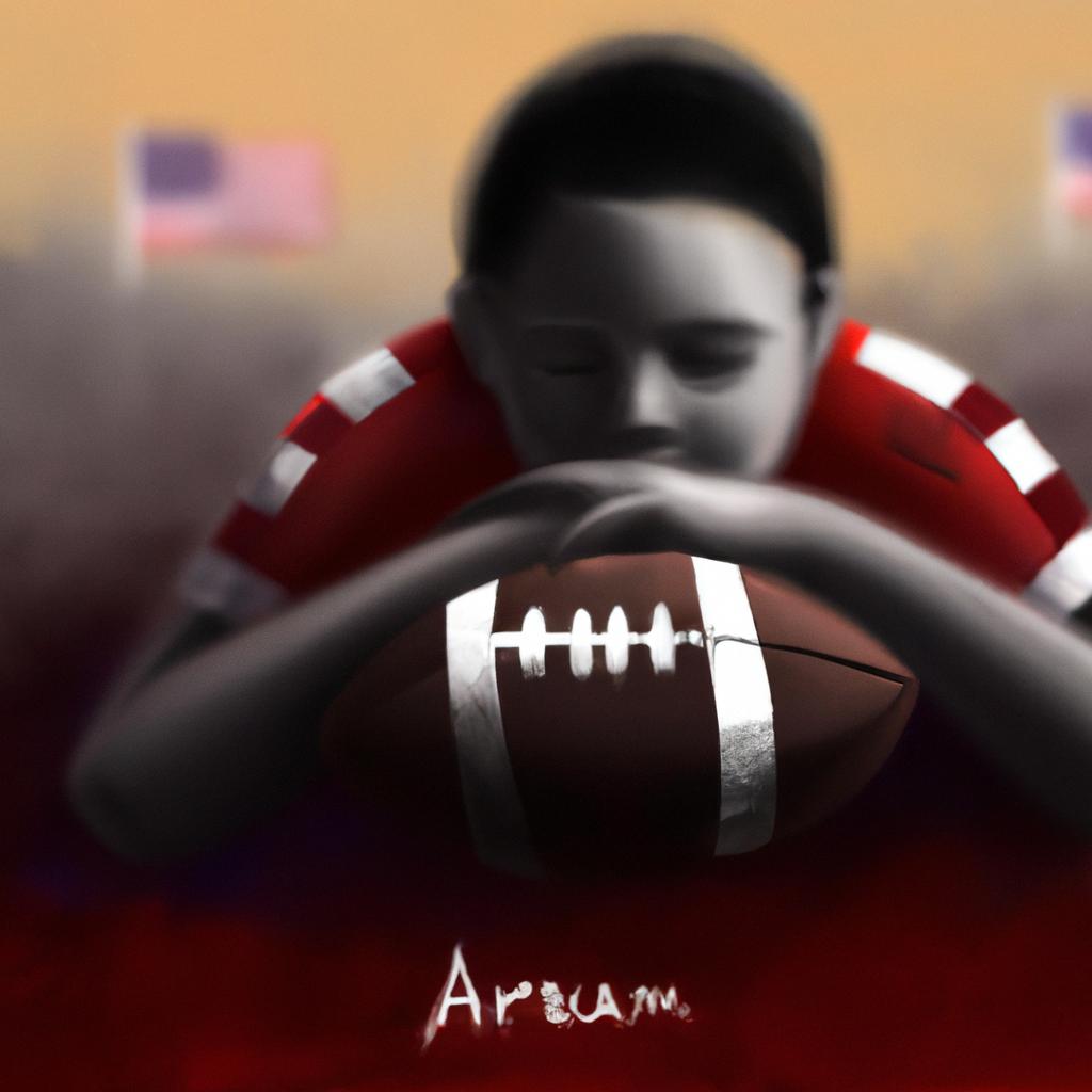 Imagem de capa do post "Descubra o Que Significa Sonhar com Futebol Americano!" com um desenho digital