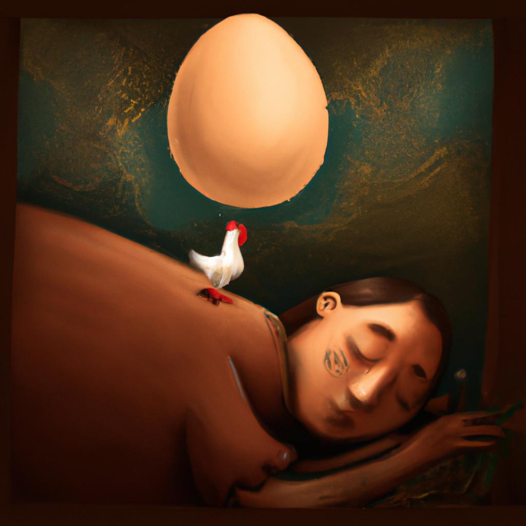 Imagem de capa do post "Sonhar com Galinha Botando Ovo: Descubra o Seu Significado!" com um desenho digital