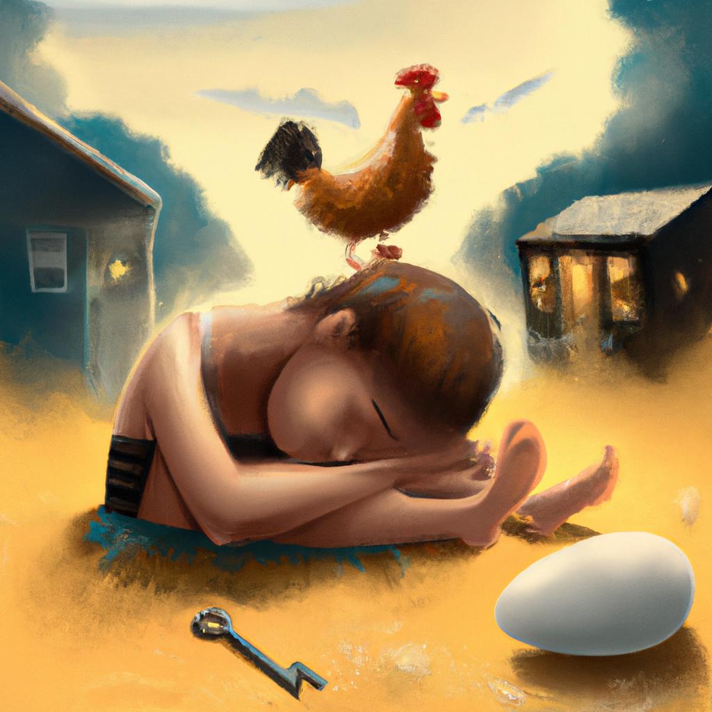 Imagem de capa do post "Sonhar com Galinha Morta e Limpa: o Significado Revelado!" com um desenho digital