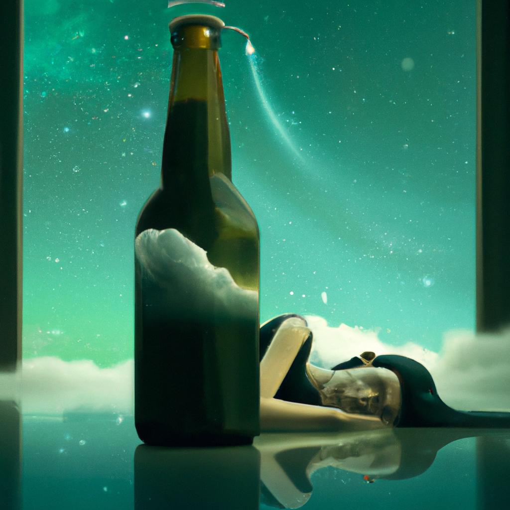 Imagem de capa do post "Descubra o que Significa Sonhar com Garrafa de Cerveja!" com um desenho digital