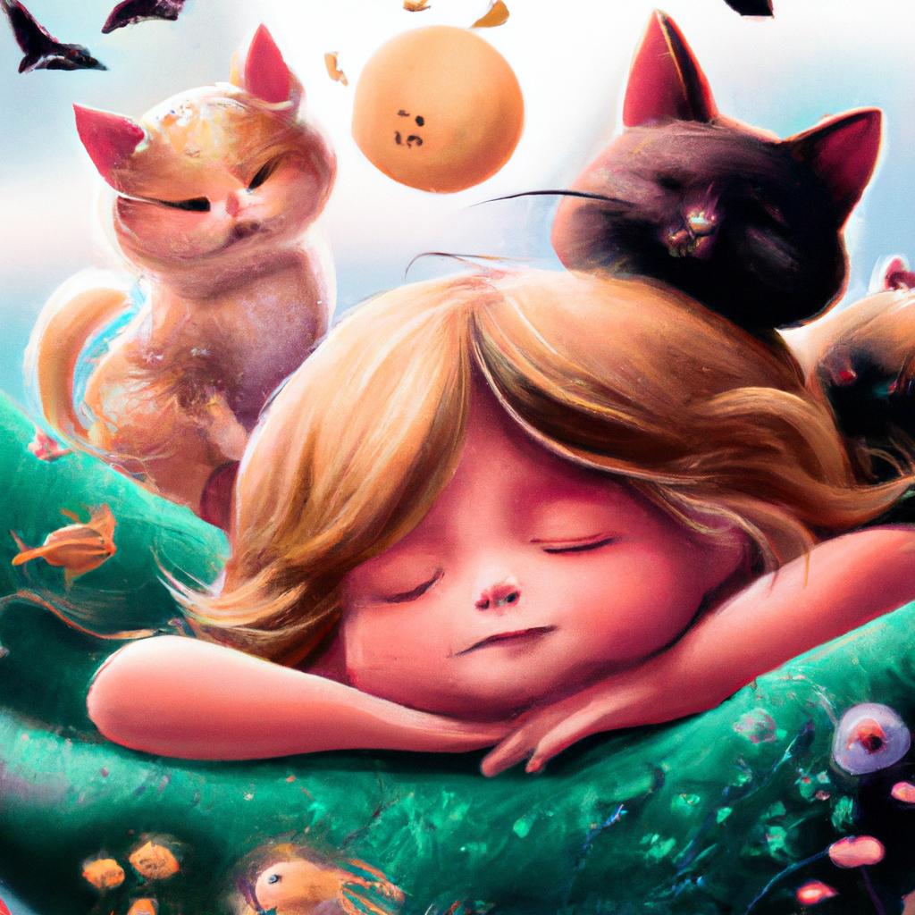 Imagem de capa do post "Descubra o Significado de Sonhar com Gatinhos Filhotes!" com um desenho digital