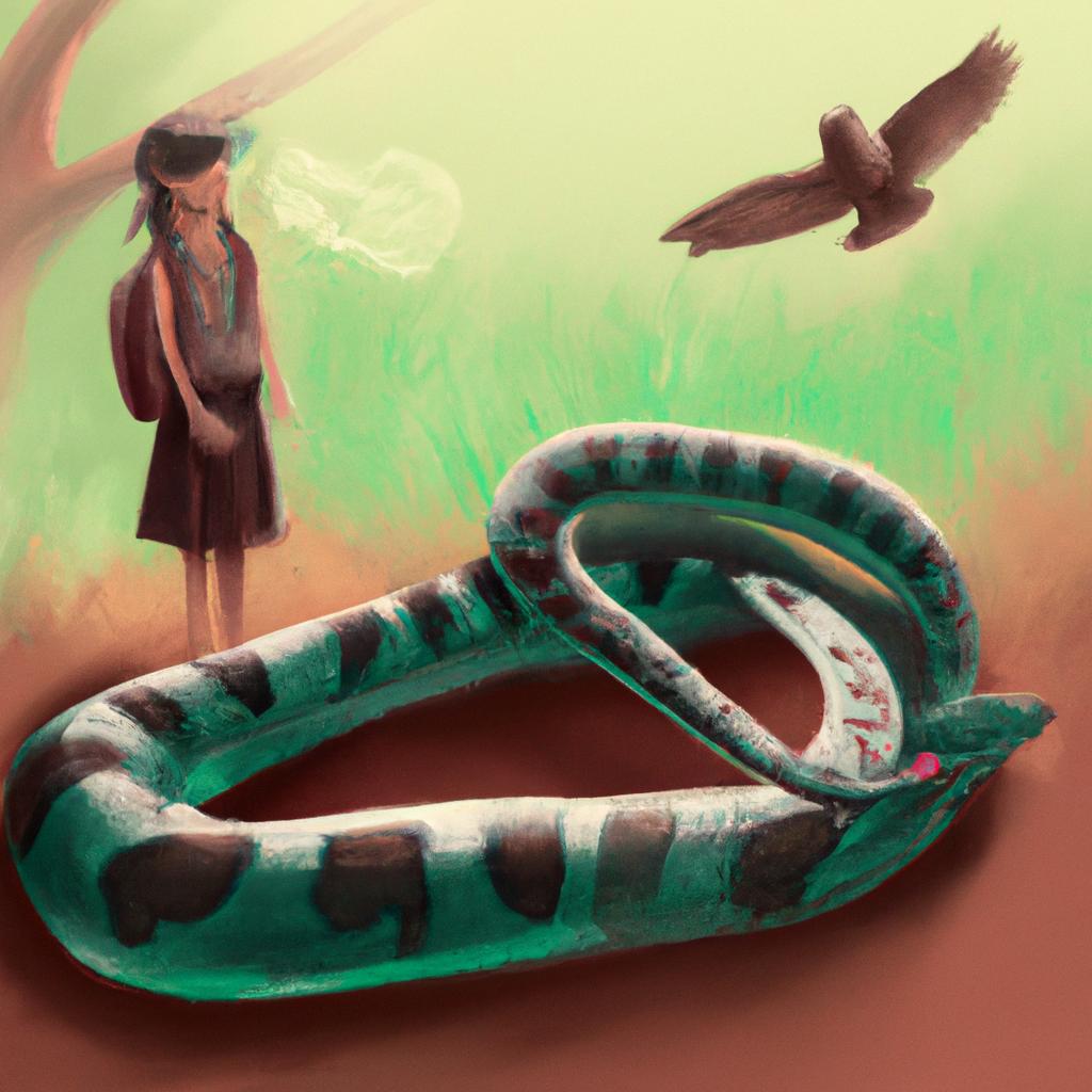 Imagem de capa do post "Descubra o Significado de Sonhar com Gato Atacando Cobra!" com um desenho digital