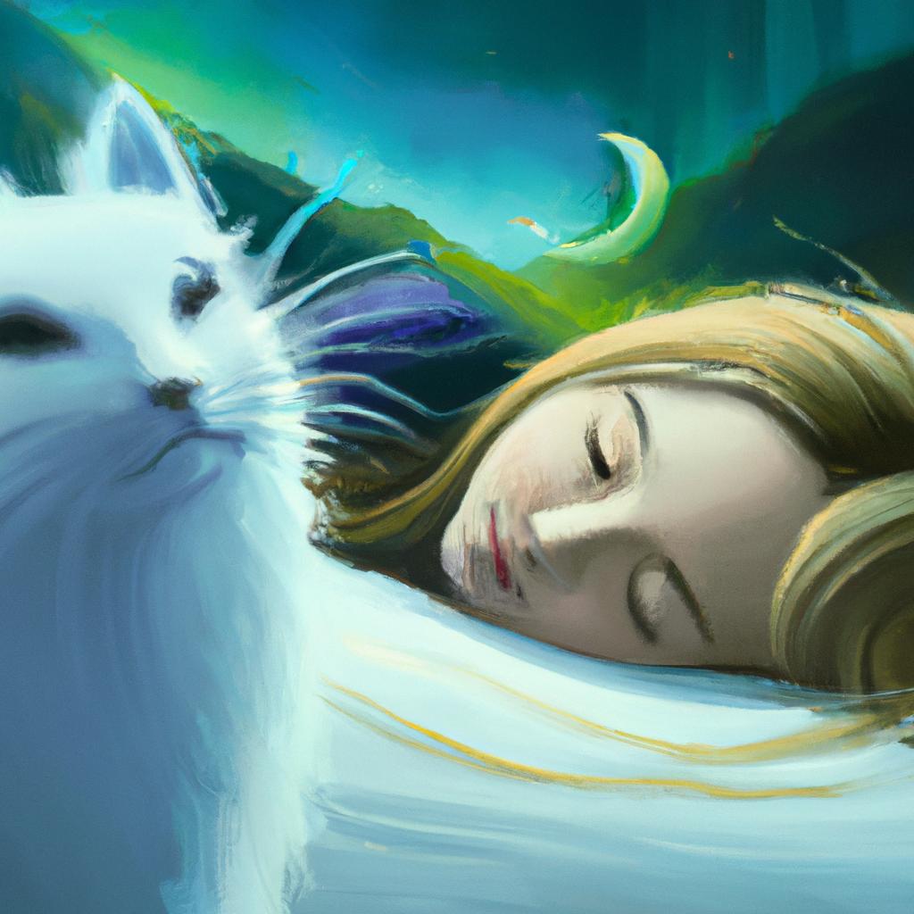 Imagem de capa do post Sonhar com Gatinho Branco: O Significado Revelado! com um desenho digital