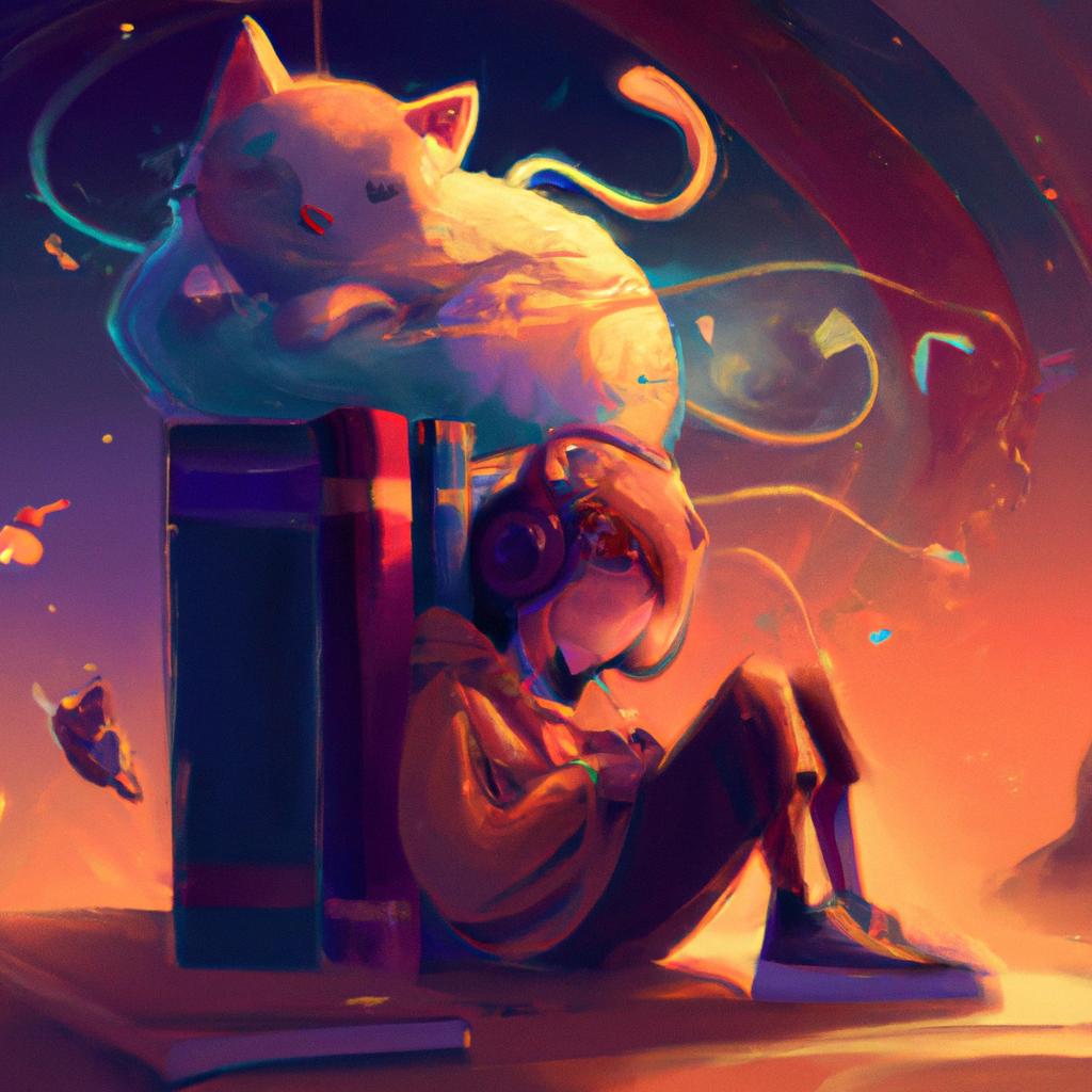 Imagem de capa do post "Sonhar com Gato Fazendo Fezes: Descubra o Significado!” com um desenho digital