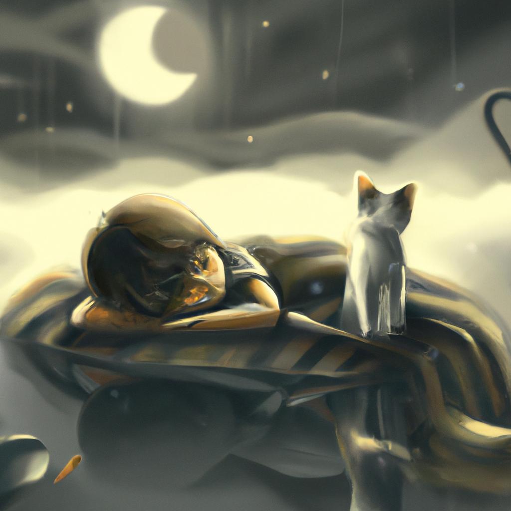 Imagem de capa do post "Sonhar com Gato Pintado: Entenda o Significado por Trás dos Sonhos!" com um desenho digital