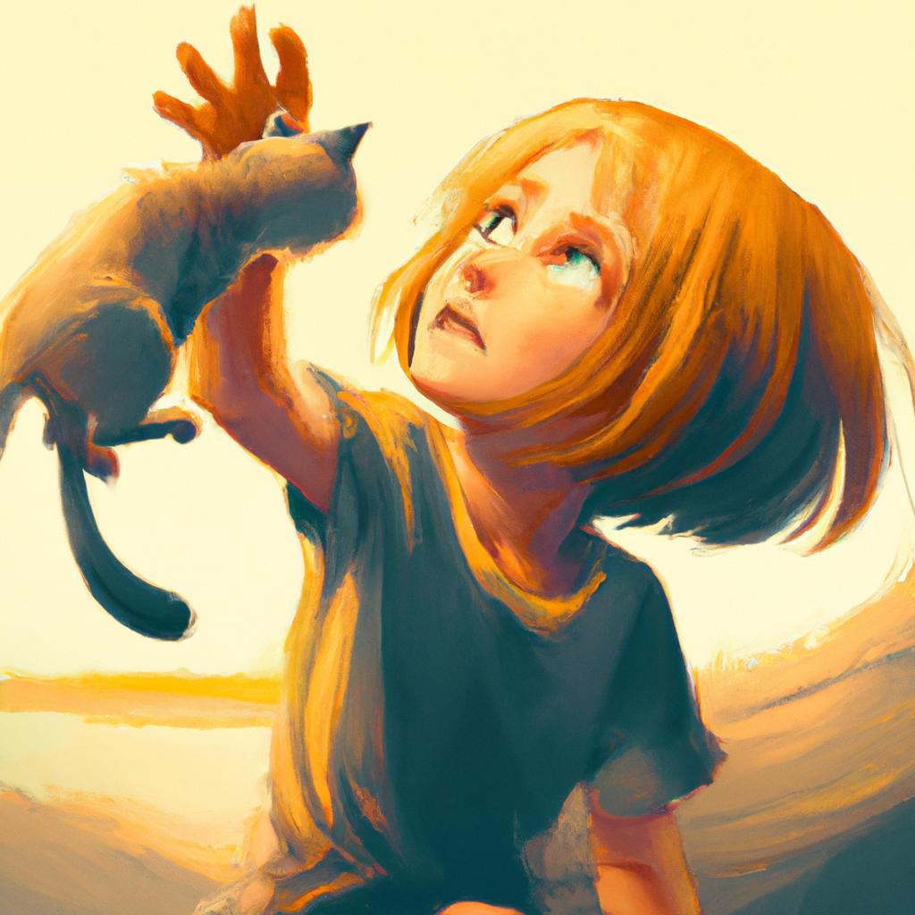 Imagem de capa do post "Sonhar com Gato Querendo Morder: Descubra o Significado!" com um desenho digital