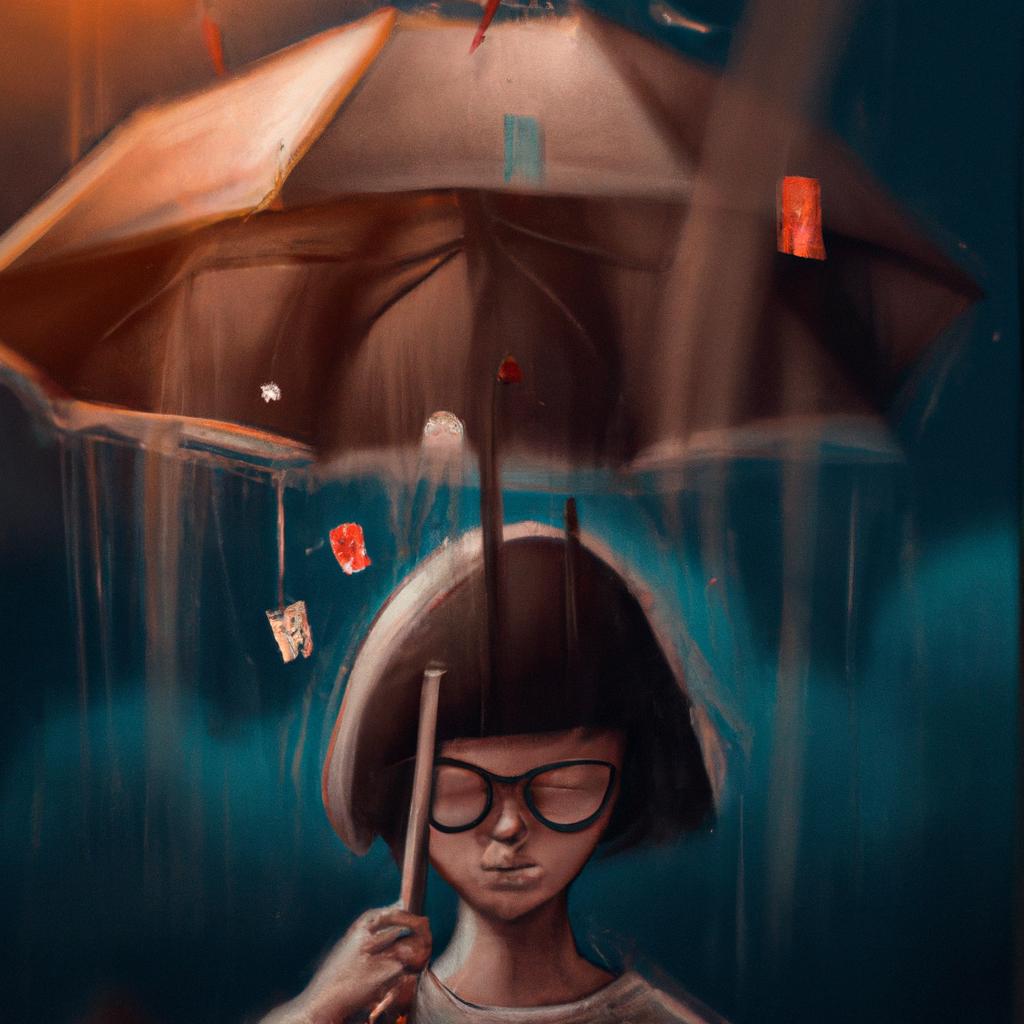 Imagem de capa do post "Sonhar com Guarda-Chuva: Descubra o Livro dos Sonhos!" com um desenho digital