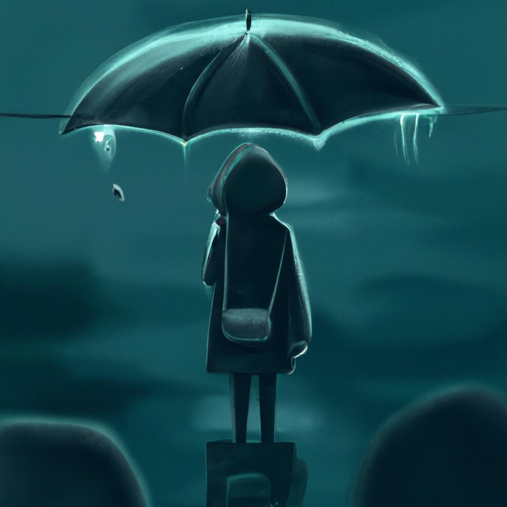 sonhar com guarda chuva preto fechado2