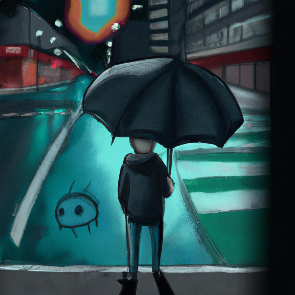 sonhar com guarda chuva preto fechado3