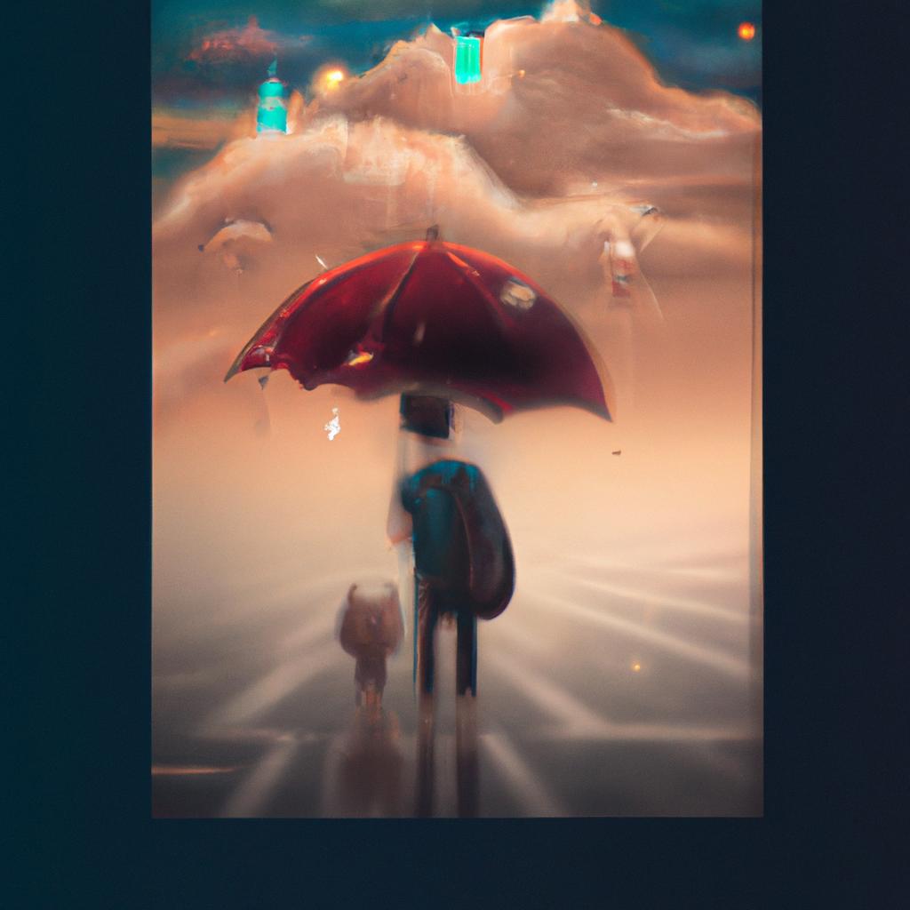 Imagem de capa do post Descubra o Significado de Sonhar com Guarda Chuva! com um desenho digital