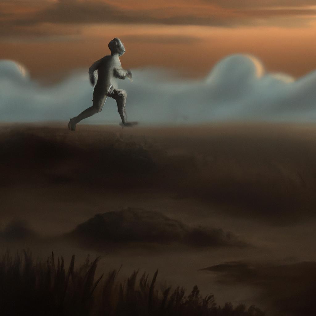 Imagem de capa do post "Descubra o Que Significa Sonhar com Homem Correndo Atrás de Você!" com um desenho digital