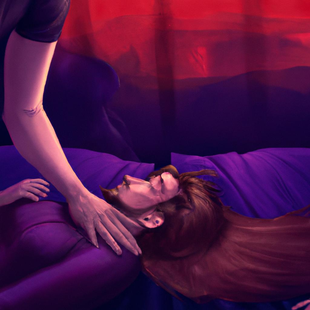 Imagem de capa do post "Sonhar com Homem Deitado Ao Seu Lado: O Que Significa?" com um desenho digital