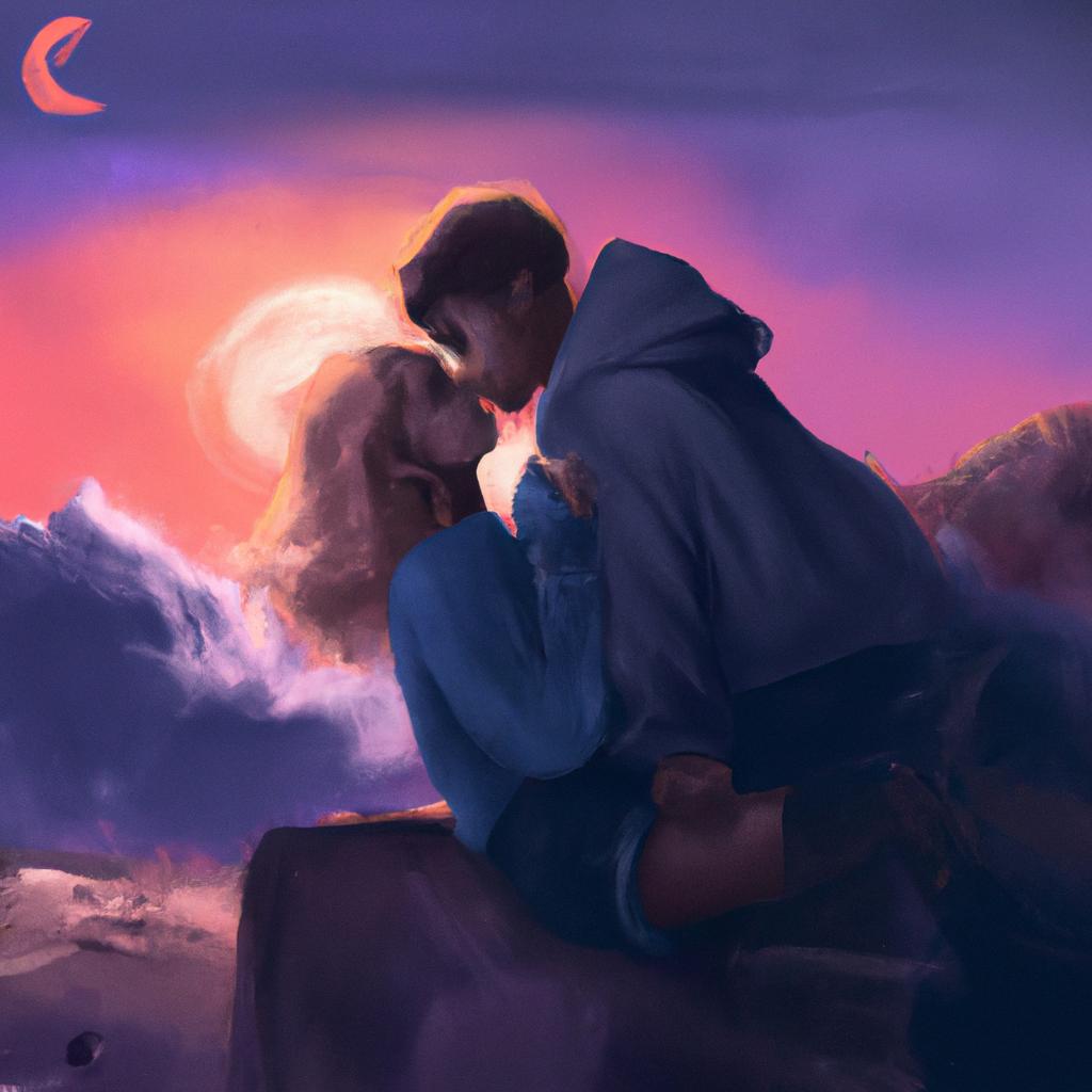 Imagem de capa do post "Sonhar com Homem Desconhecido Me Beijando: O Que Significa?" com um desenho digital