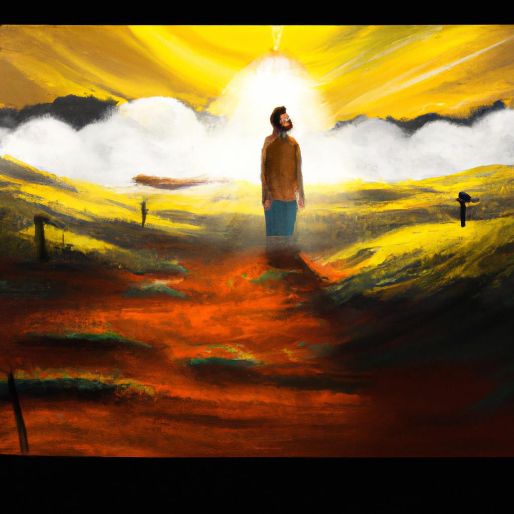 Imagem de capa do post "Sonhar com Jesus Voltando: Descubra o Significado". com um desenho digital