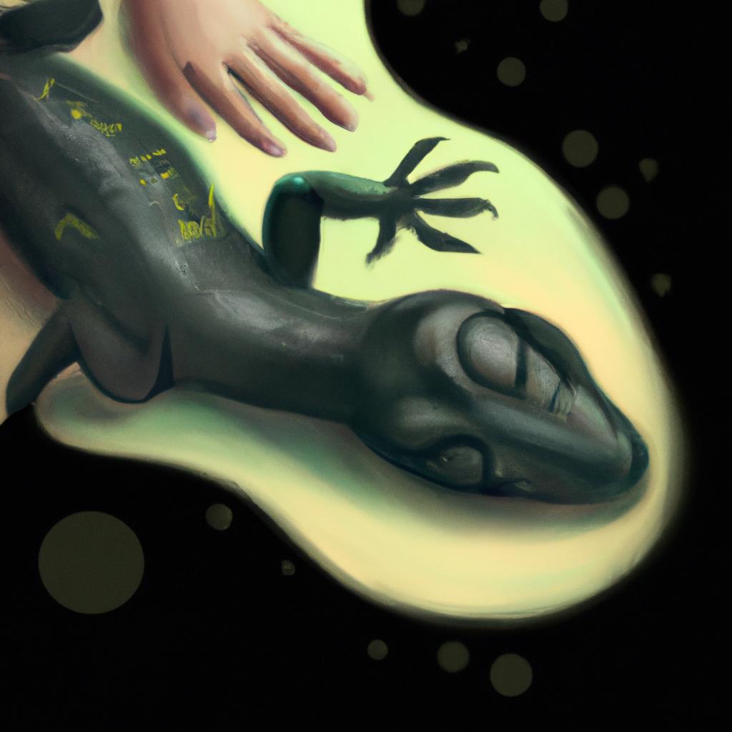 Imagem de capa do post Descubra o Significado de Sonhar com Lagartixa Preta! com um desenho digital
