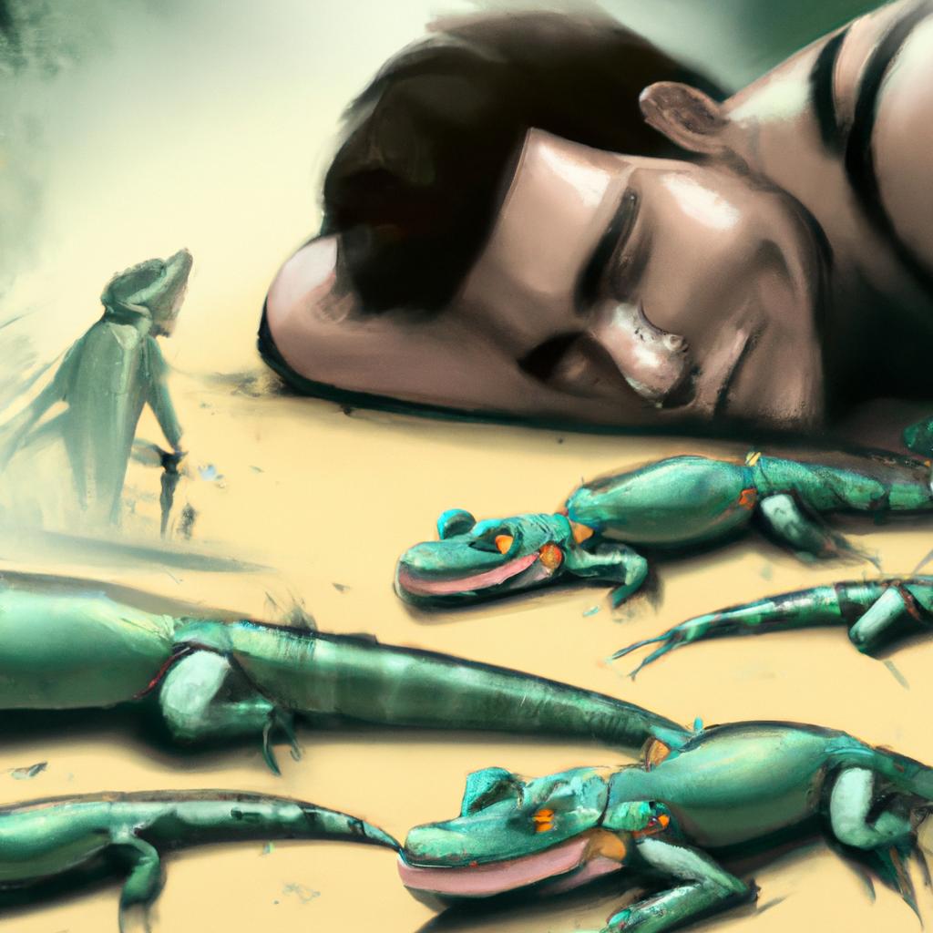Imagem de capa do post Descubra o Significado de Sonhar com Lagartos! com um desenho digital