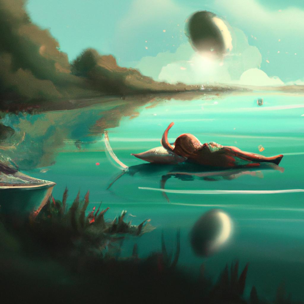 Imagem de capa do post "Sonhar com Lago Sujo: Descubra o Significado Oculto!" com um desenho digital