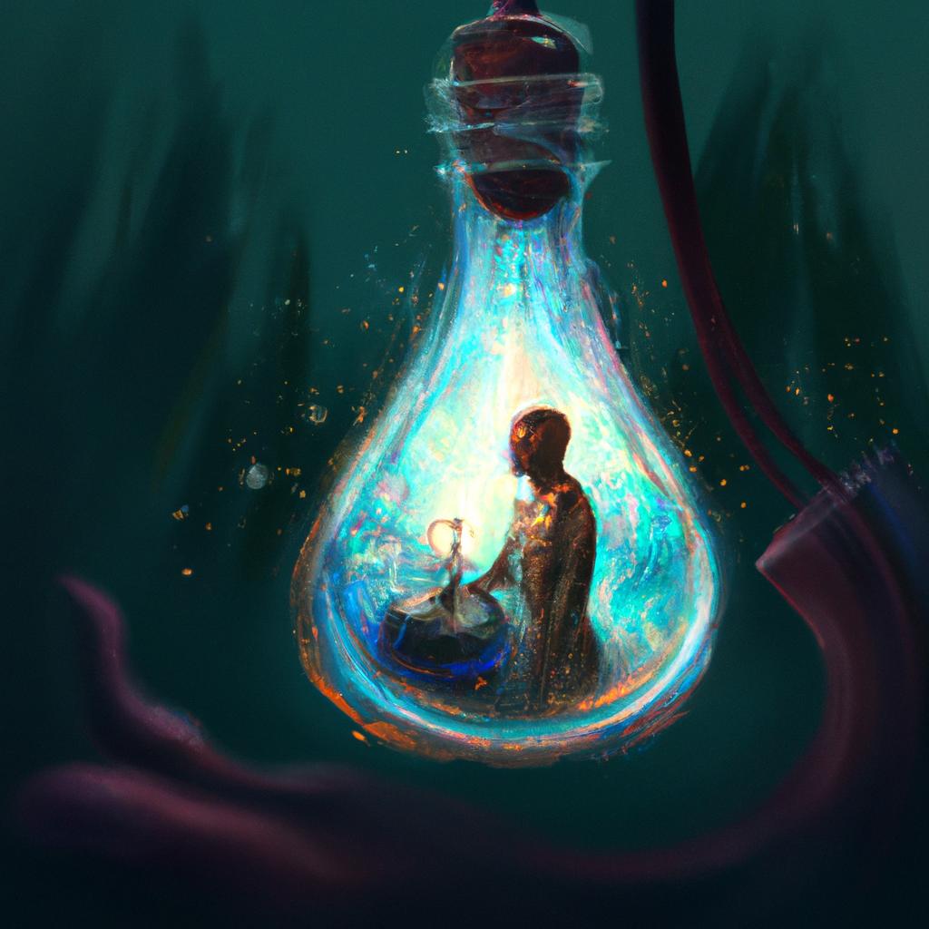 Imagem de capa do post "Descubra o Significado Oculto ao Sonhar com Lampada!" com um desenho digital
