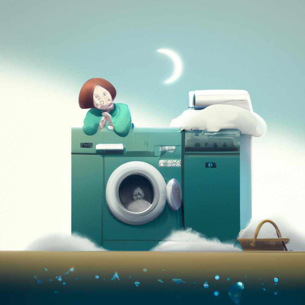 Imagem de capa do post "Descubra o Significado de Sonhar com Lavanderia!" com um desenho digital