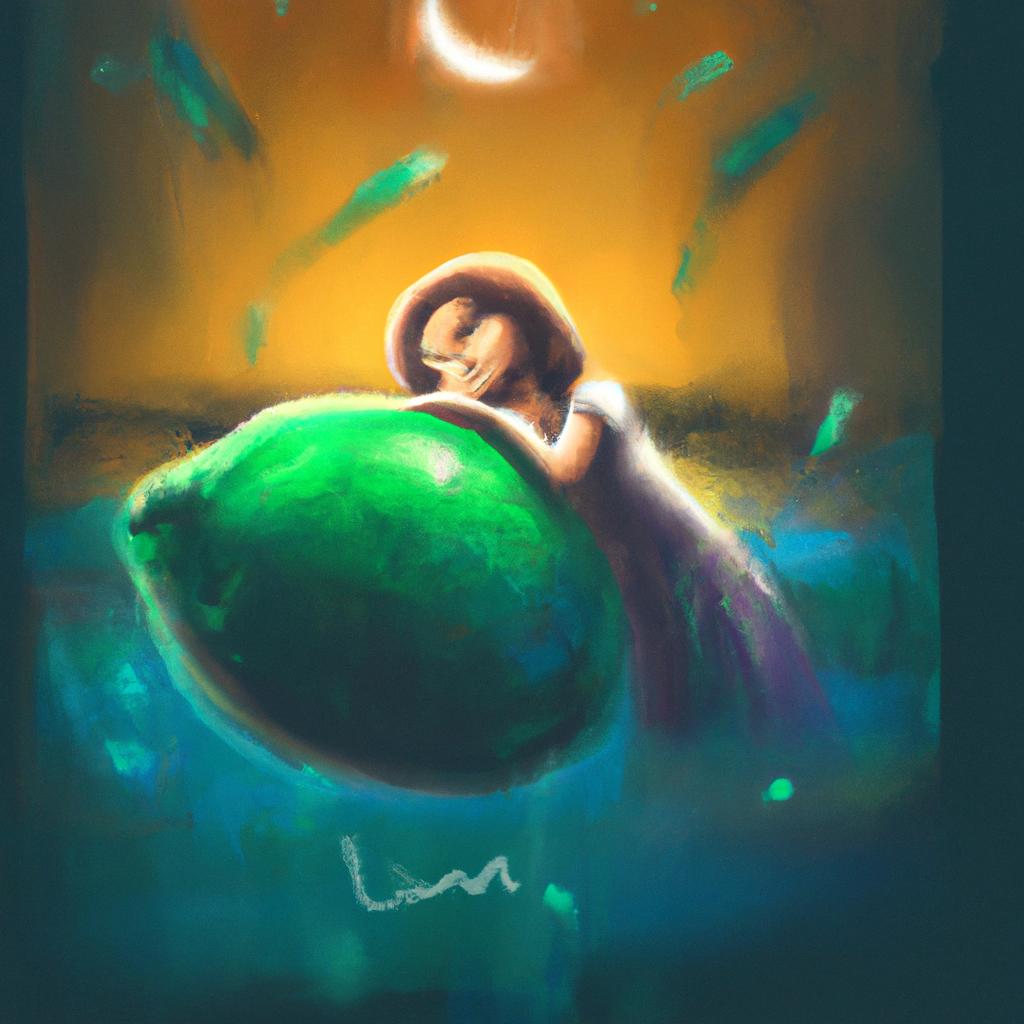 Imagem de capa do post "Descubra o Significado de Sonhar com Limão Galego!" com um desenho digital