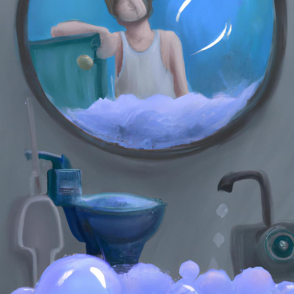 Imagem de capa do post "Descubra o Que Sonhar com Limpeza de Banheiro Significa!" com um desenho digital