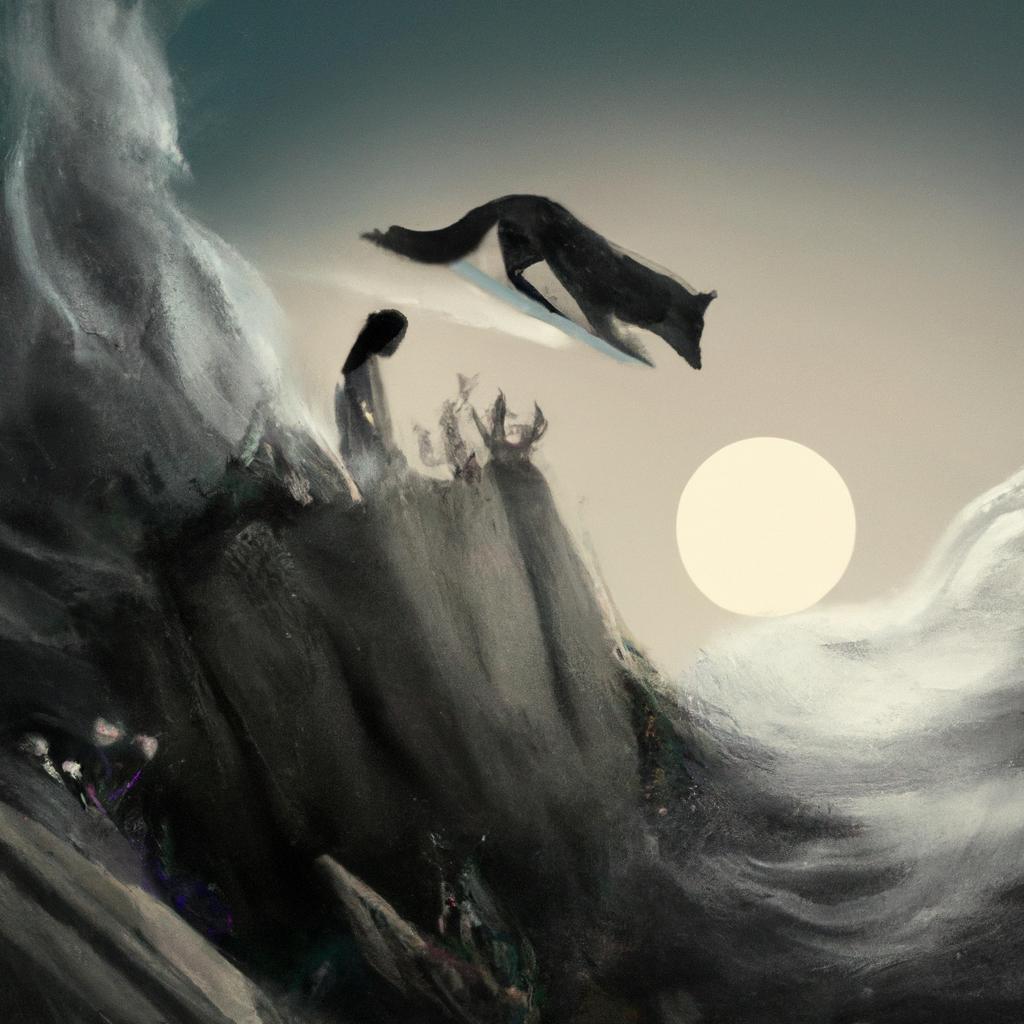Imagem de capa do post Descubra o Significado de Sonhar com Lobo Preto Atacando com um desenho digital