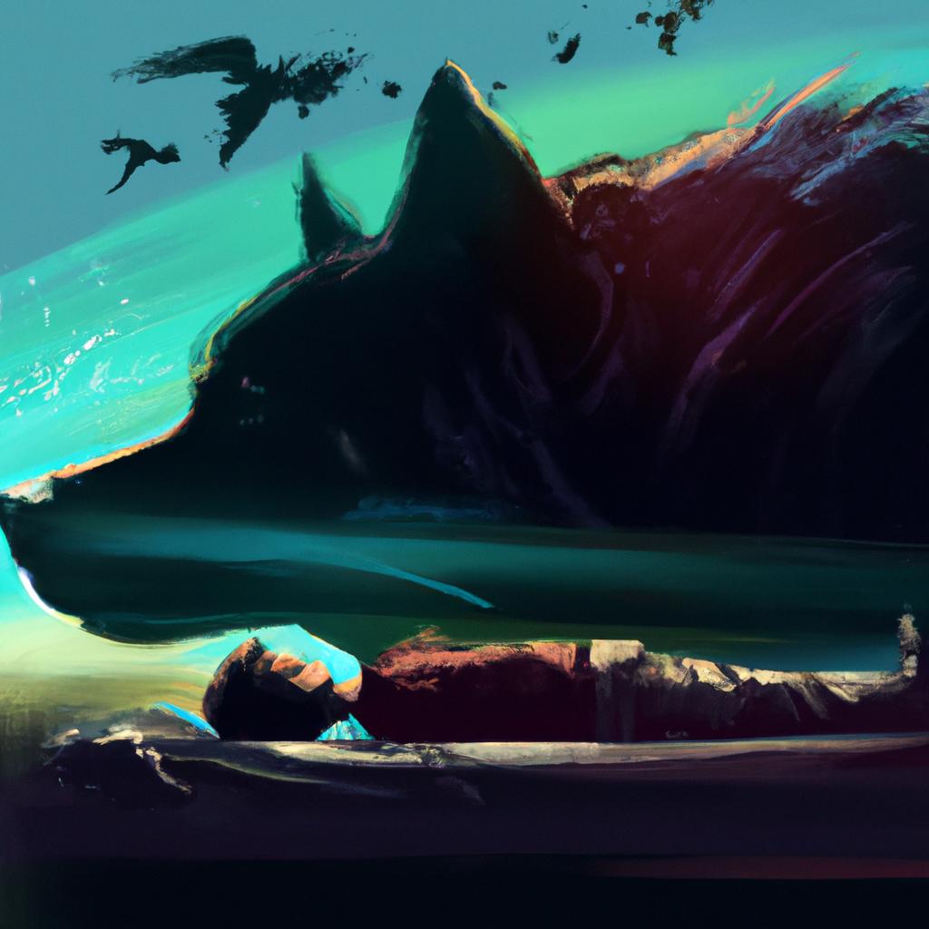 Imagem de capa do post "Descubra o Que Significa Sonhar com Lobo Preto Bravo!" com um desenho digital