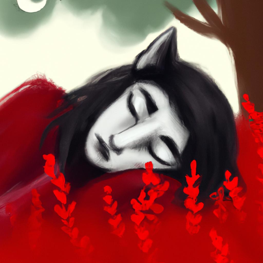 Imagem de capa do post "Descubra o Significado de Sonhar com Lobo Preto de Olhos Vermelhos!" com um desenho digital