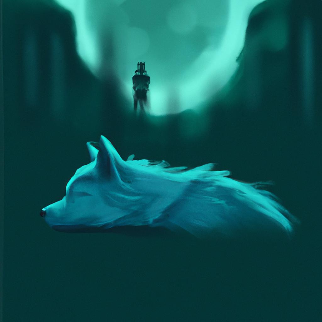Imagem de capa do post "Descubra o Significado de Sonhar com Lobo: Surpreendente!" com um desenho digital