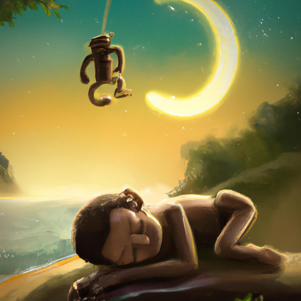 Imagem de capa do post "Descubra o Significado de Sonhar Com Macaquinho!" com um desenho digital