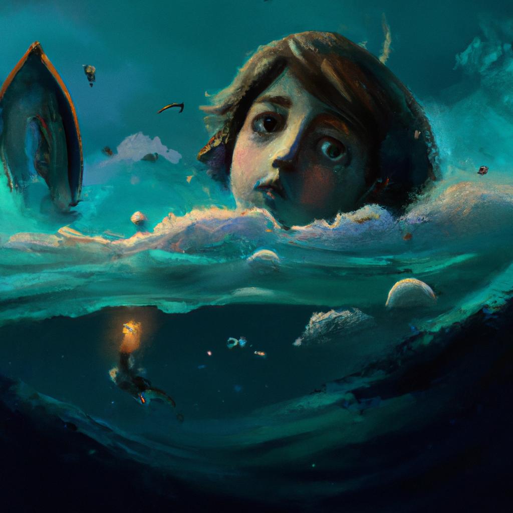 Imagem de capa do post "Descubra o Significado de Sonhar com Mar Bravo!" com um desenho digital