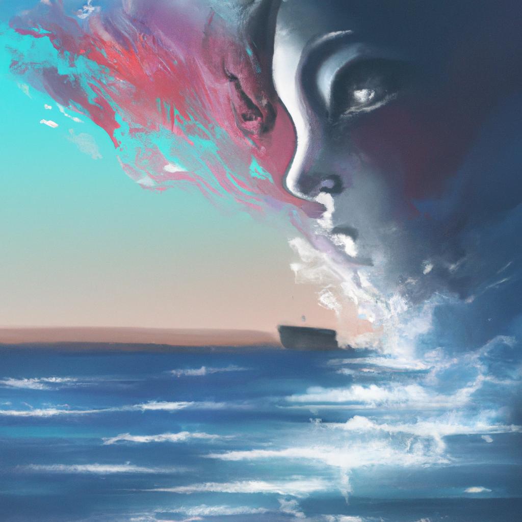 Imagem de capa do post "Descubra o que Significa Sonhar com Mar Muito Agitado!" com um desenho digital