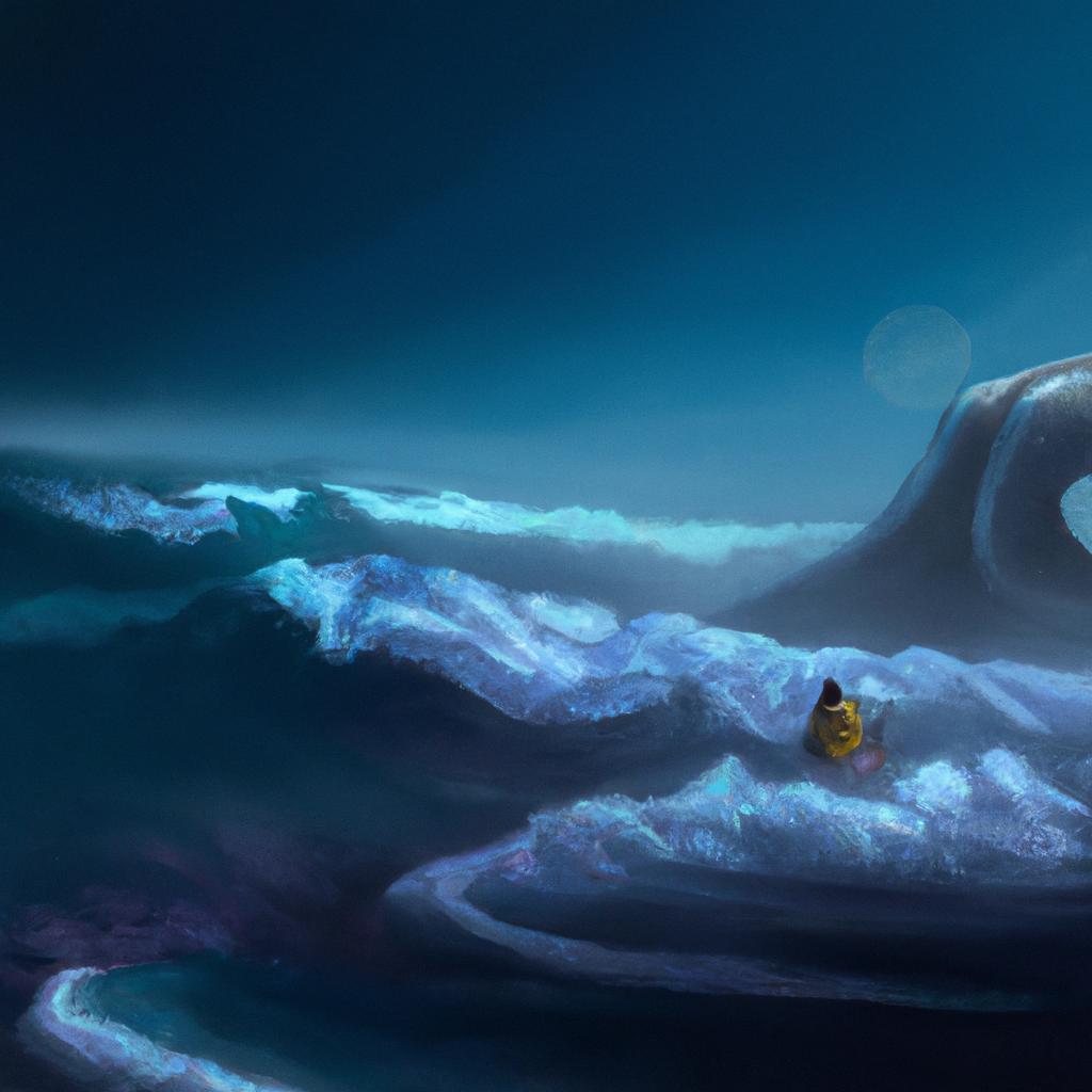 Imagem de capa do post "Descubra o Significado de Sonhar com Mar Revolto!" com um desenho digital