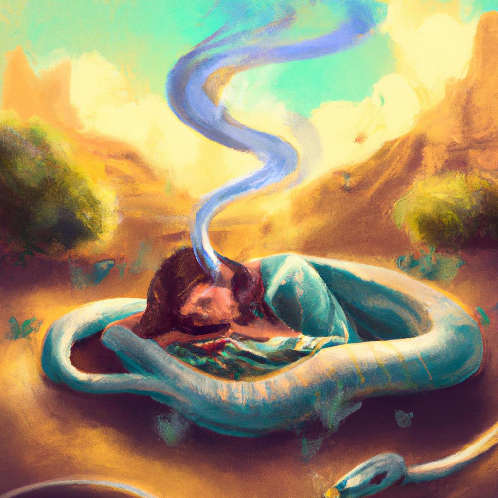 Imagem de capa do post "Sonhar com Marido Matando Cobra: O Significado Revelado!" com um desenho digital