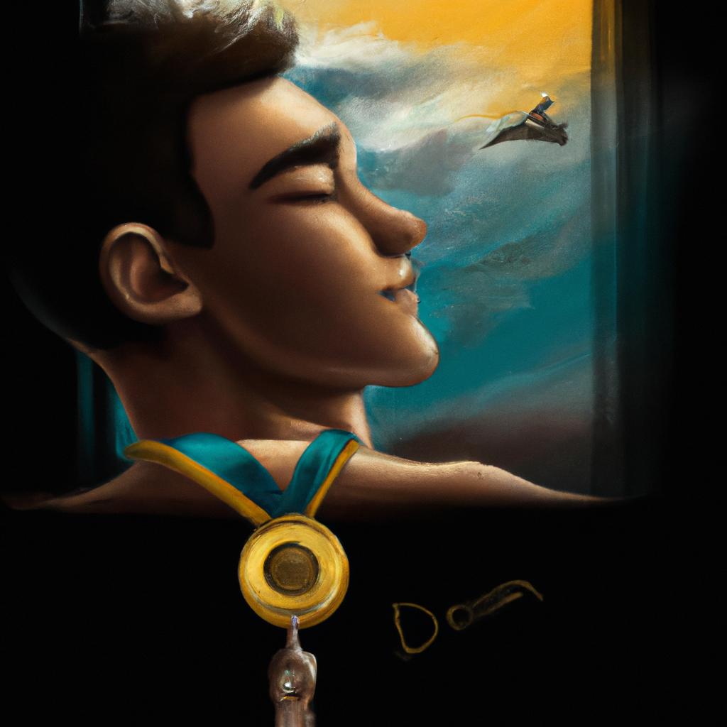 Imagem de capa do post "Descubra o Significado de Sonhar com Medalha!" com um desenho digital