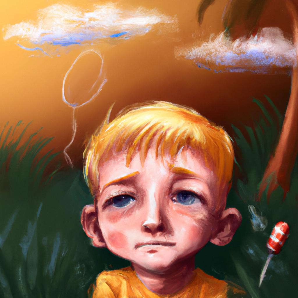 Imagem de capa do post "Descubra o Significado de Sonhar com Menino Loiro!" com um desenho digital