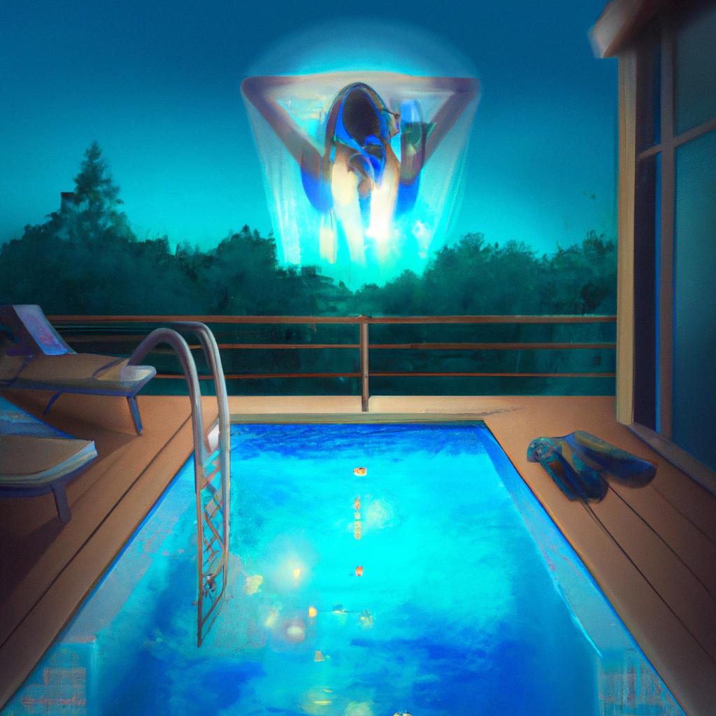 Imagem de capa do post "Descubra o que Significa Sonhar com Mergulho na Piscina!" com um desenho digital