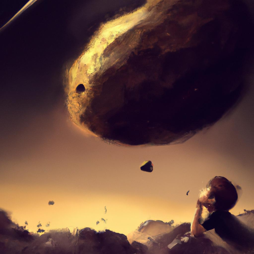 Imagem de capa do post "Sonhar com Meteoro Caindo na Terra: Descubra o Significado!" com um desenho digital