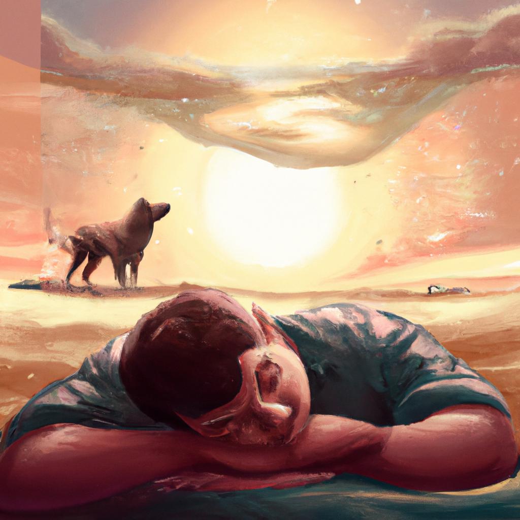 Imagem de capa do post "Descubra o Significado de Sonhar com Meu Cachorro Morto!" com um desenho digital