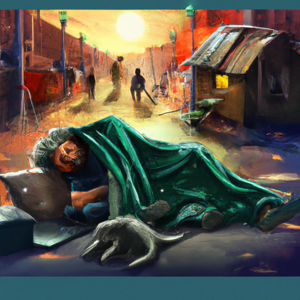 Imagem de capa do post "Descubra o Significado de Sonhar com Morador de Rua!" com um desenho digital