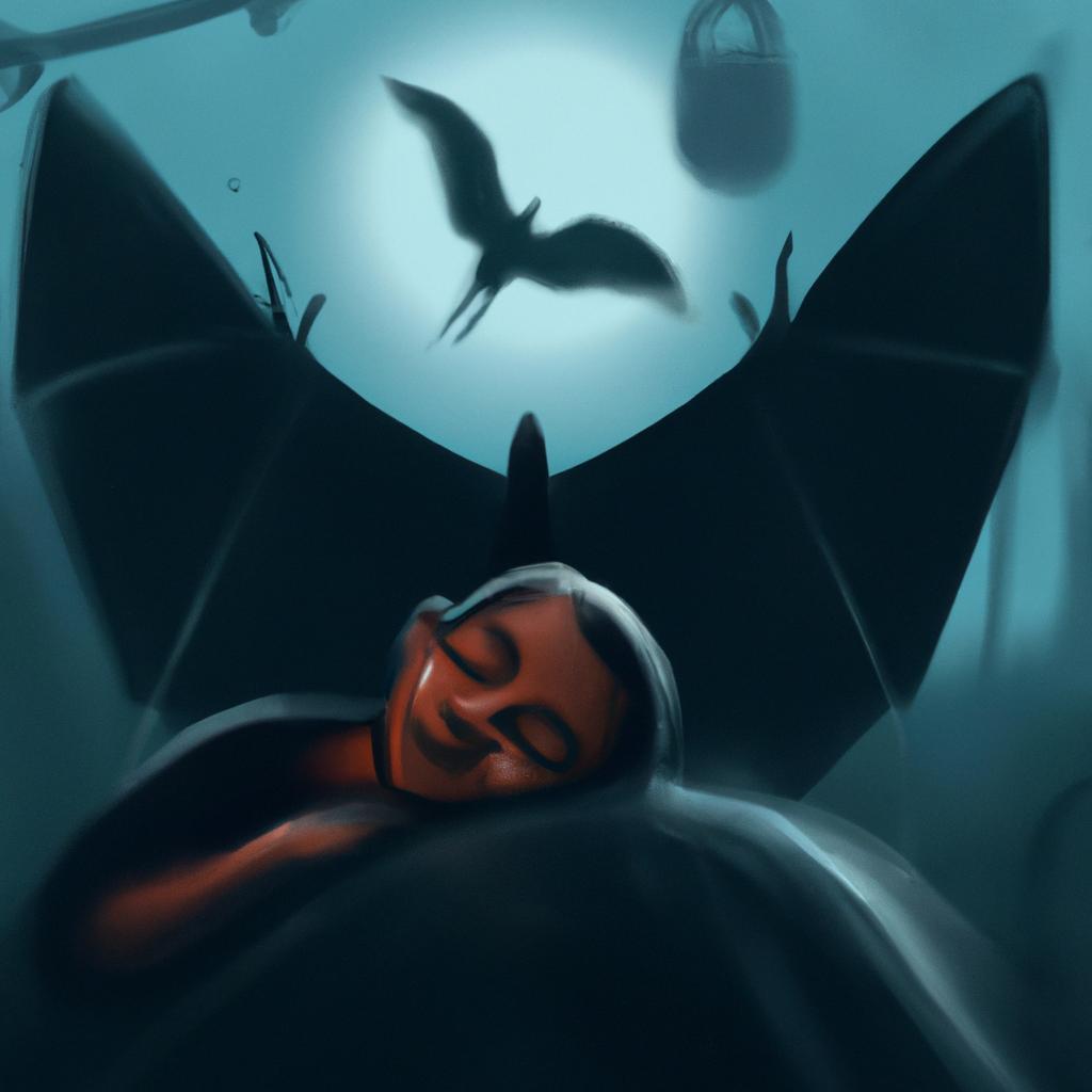 Imagem de capa do post "Descubra o Significado de Sonhar com Morcego Preto!" com um desenho digital
