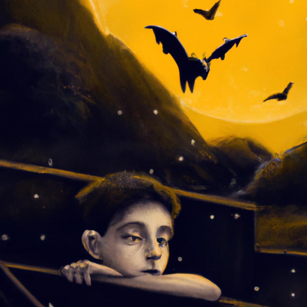 Imagem de capa do post "Descubra o Significado de Sonhar com Morcego na Psicologia!" com um desenho digital