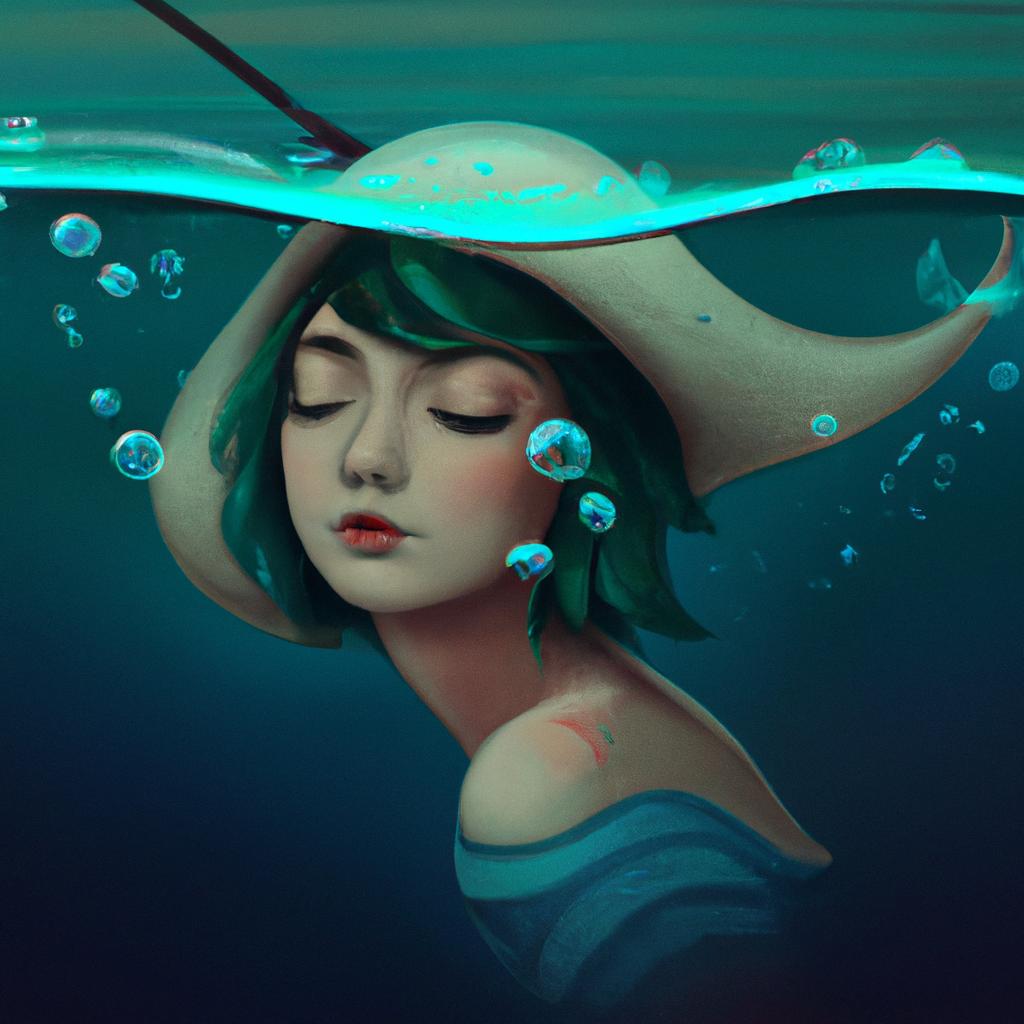 Imagem de capa do post "Descubra o que Significa Sonhar com Muita Água do Mar!" com um desenho digital