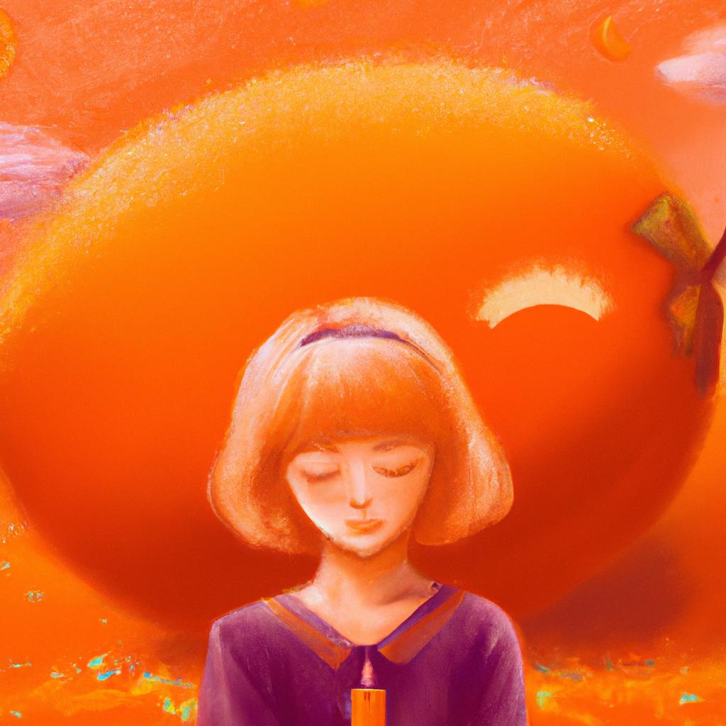 Imagem de capa do post "Sonhar com Laranja: Entenda o Significado Oculto!" com um desenho digital