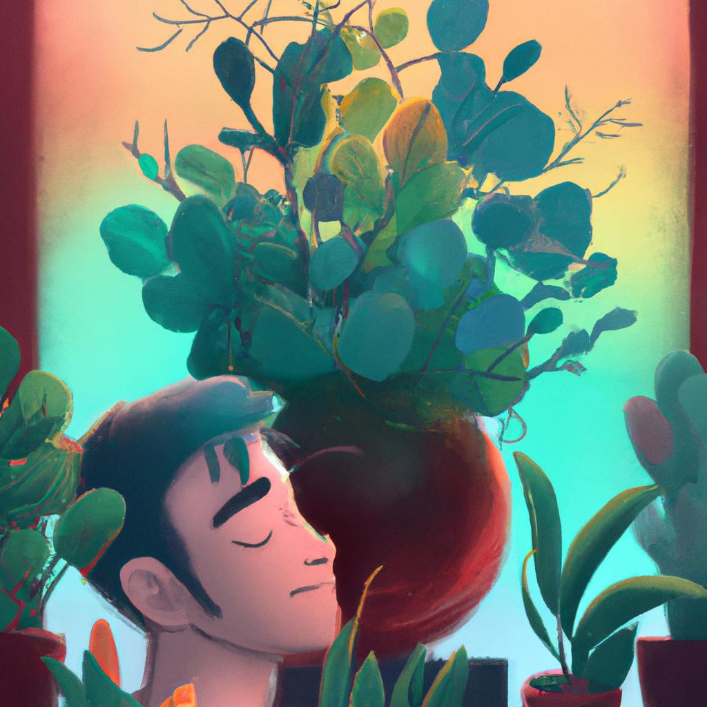 Imagem de capa do post "Sonhar com Muitas Plantas Bonitas: Descubra o Significado!" com um desenho digital