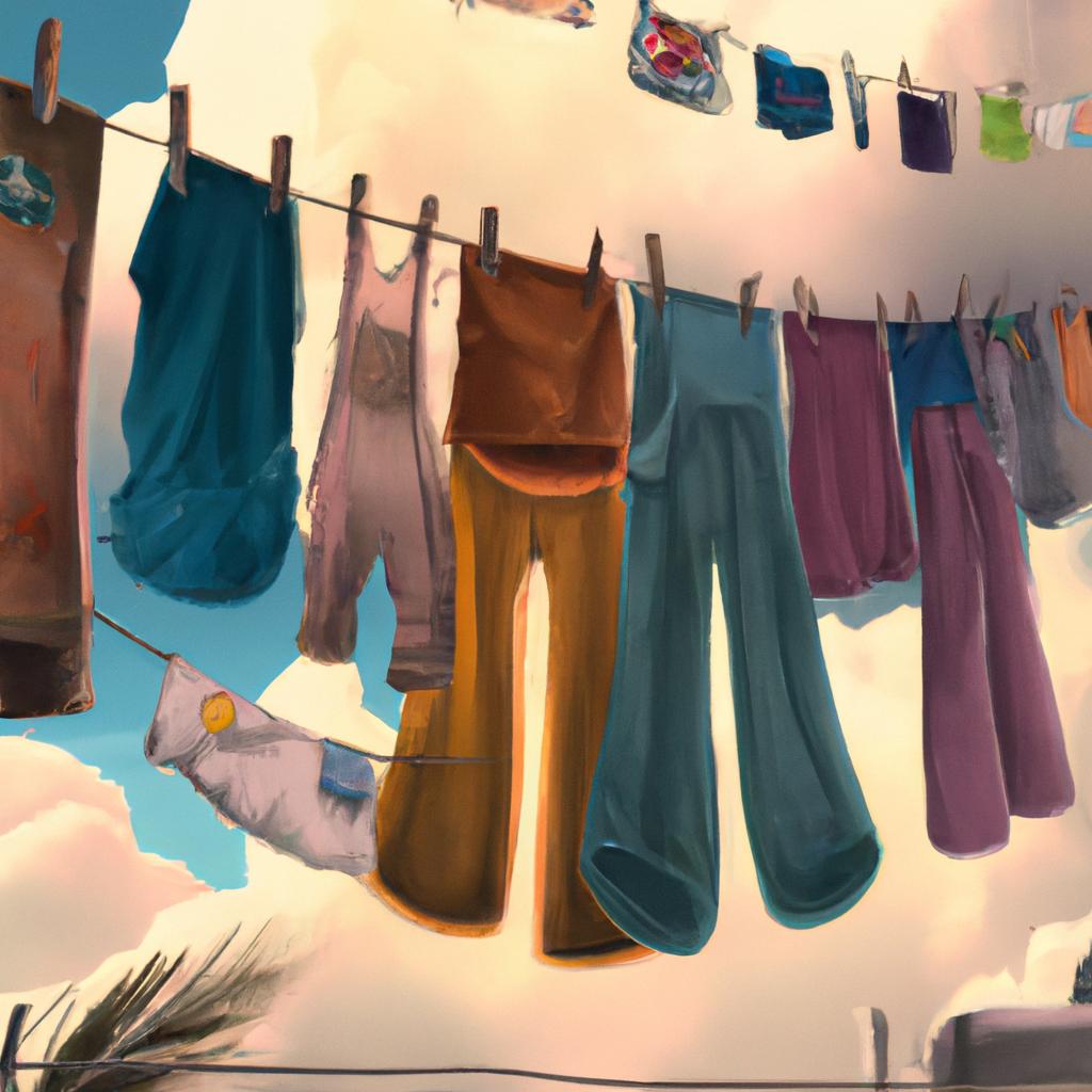Imagem de capa do post "Sonhar com Roupas no Varal: Descubra o Significado dos Seus Sonhos!" com um desenho digital